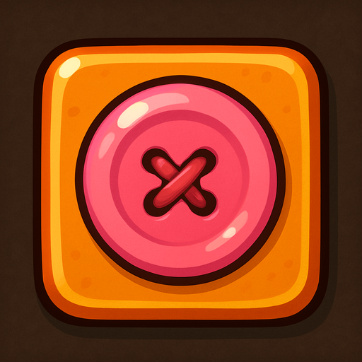 Cute button. Just square 
In-Game asset.  2d.  High contrast.