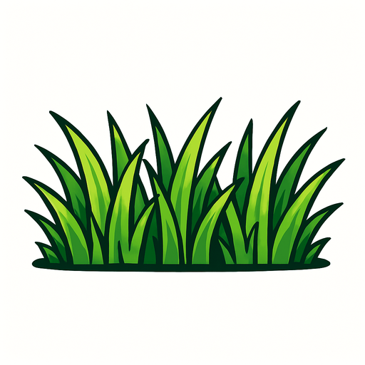 Line of grass.
In-Game asset.  2d.  High contrast.  No shadows