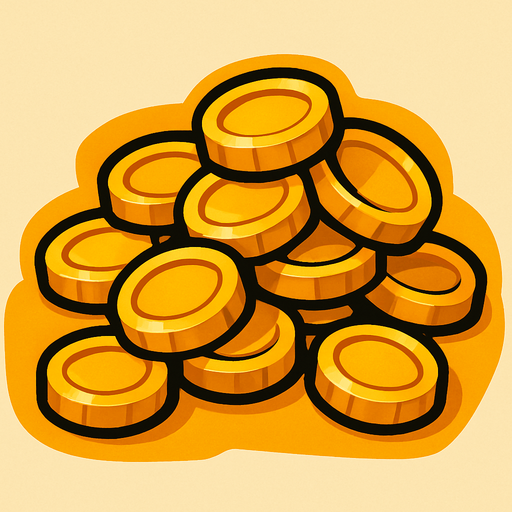 gold.
In-Game asset.  2d.  High contrast.  No shadows
