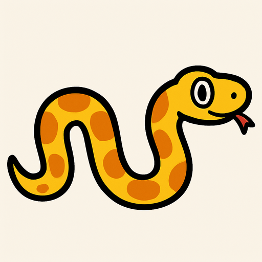 cartoonish snake body to connect with snake head on the right side, no end on the right.
In-Game asset.  2d.  High contrast.  No shadows