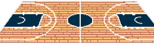 basketball court background seen from the perspective of a player. pixelated. 8 bit.
Single Game Texture. In-Game asset. 2d. Blank background. High contrast. No shadows.