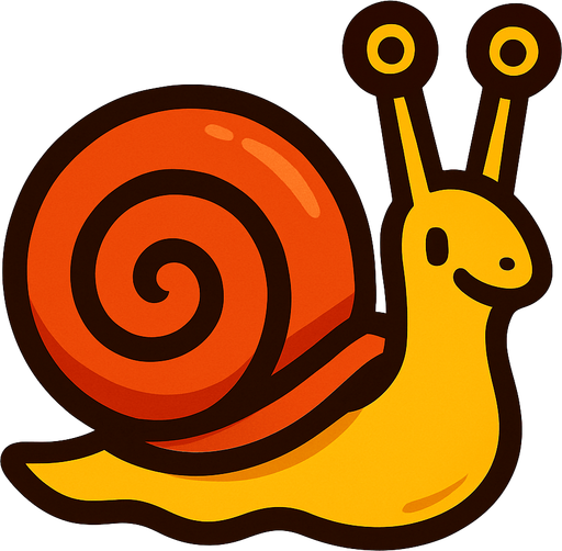 Snail.
In-Game asset.  2d.  High contrast.  No shadows
