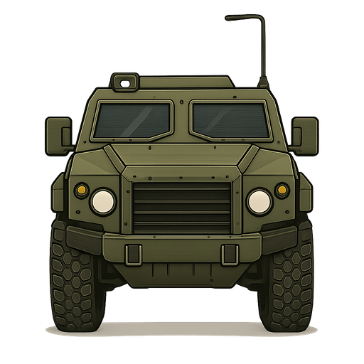 önden zırhlı araç . No background. Transparent background. Blank background. No shadows. 2d. In-Game asset. flat