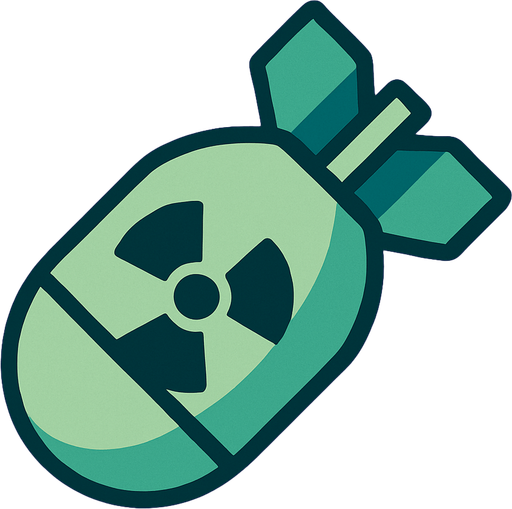 Atom bomb.
In-Game asset.  2d.  High contrast.  No shadows