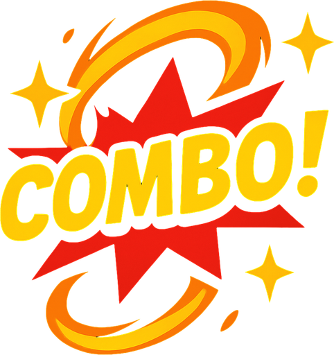 combo effect.
In-Game asset.  2d.  High contrast.  No shadows