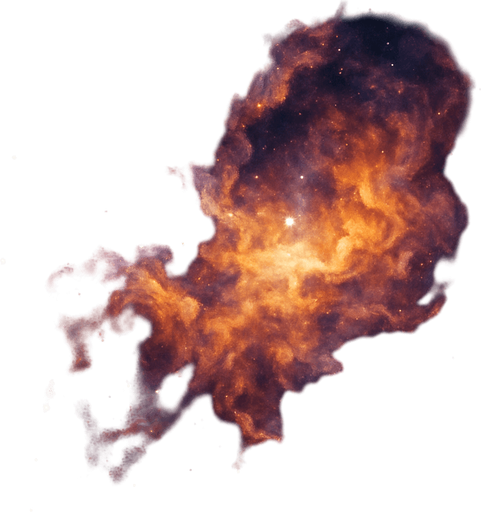 Top view of space cloud.