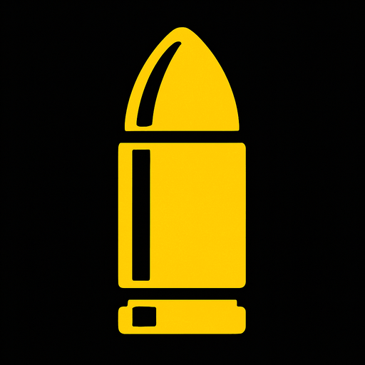 yellow bullet icon.
In-Game asset.  2d.  High contrast.  No shadows