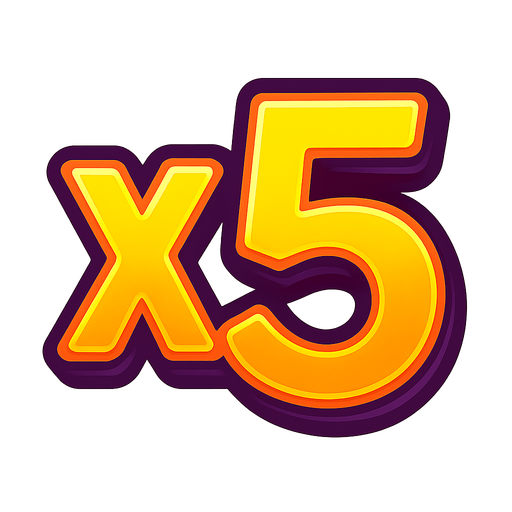 X5 symbol.
In-Game asset.  2d.  High contrast.  No shadows