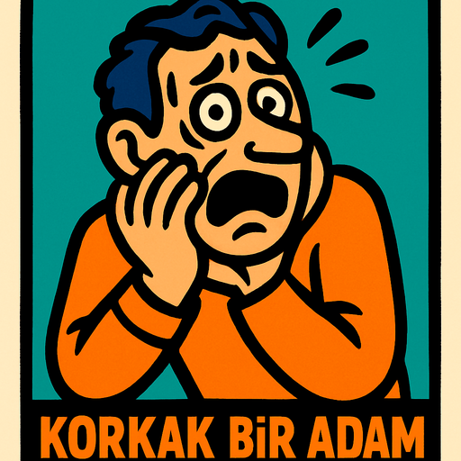 KORKAK BİR ADAM.
In-Game asset.  2d.  High contrast.  No shadows