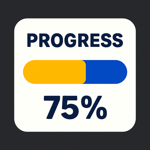 Create progress fill image for this learning app.
In-Game asset.  2d.  High contrast.  No shadows. #3d #stylish #realistic #based on study