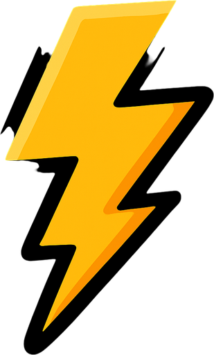 Thunder 2d game.
In-Game asset.  2d.  High contrast.  No shadows