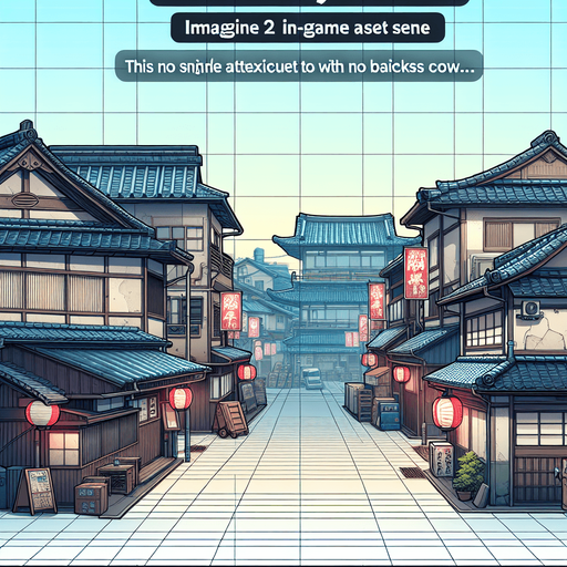 变成日本街道.
Single Game Texture. In-Game asset. 2d. Blank background. High contrast. No shadows.