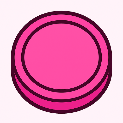 pink button.
In-Game asset.  2d.  High contrast.  No shadows
