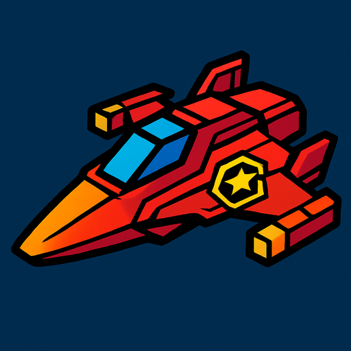 hero ship.
In-Game asset.  2d.  High contrast.  No shadows
