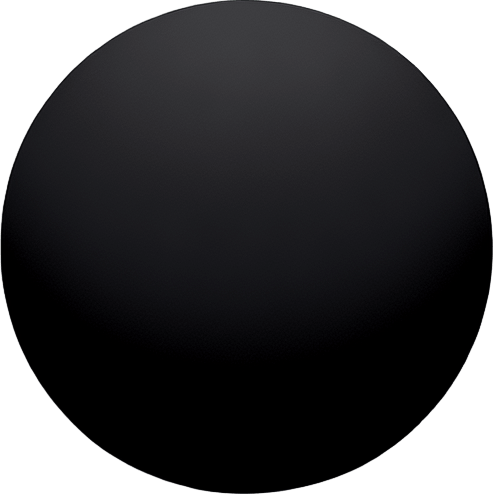 Simple black circle with transparent background