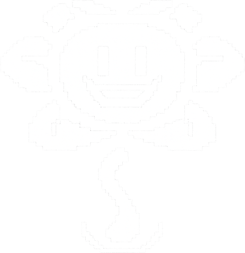 undertale oyunundaki flowey karakterini yap.
In-Game asset.  2d.  High contrast.  No shadows