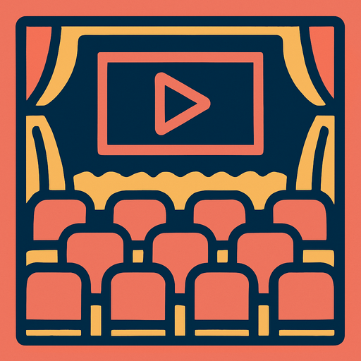 movie theater.
In-Game asset.  2d.  High contrast.  No shadows