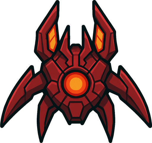 enemy space shape.
In-Game asset.  2d.  No shadows