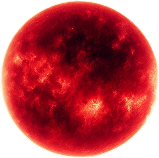 close up of a giant red star.
black background