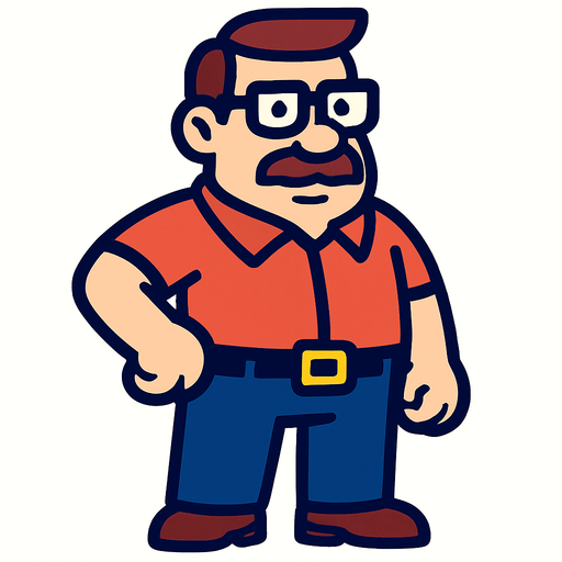 dad.
In-Game asset.  2d.  High contrast.  No shadows
