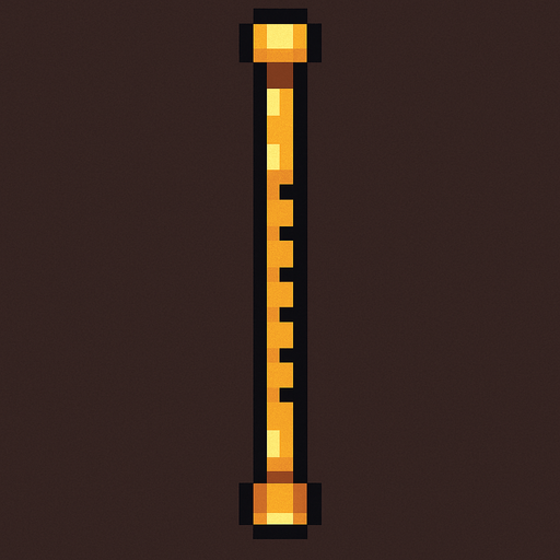 flute pixel art 2d vertical.
In-Game asset.  2d.  High contrast.  No shadows