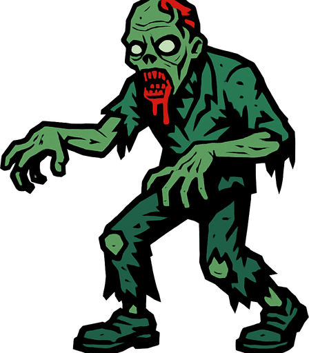 ZOMBIE.
In-Game asset.  2d.  High contrast.  No shadows