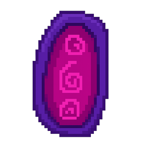 A portal, outline is purple, and inside is magenta. No background. Transparent background. Blank background. No shadows. 2d. In-Game asset. flat pixel art