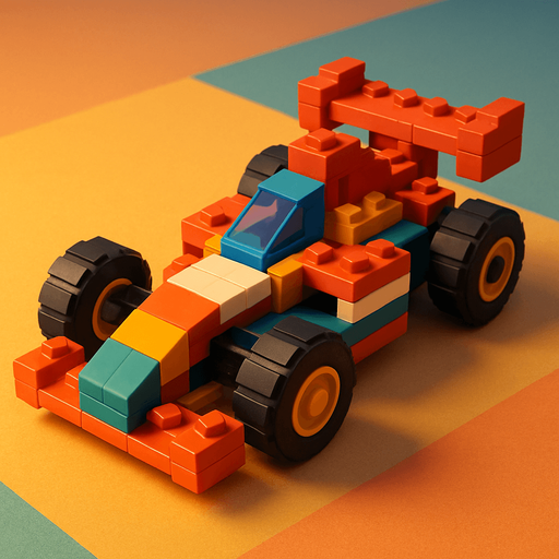 Block racing  car