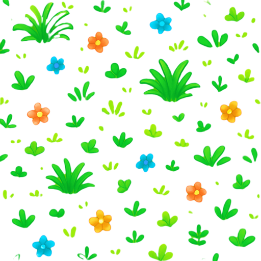 Create a cute fantasy grass field, top view, 2048x2732.
In-Game asset.  2d.  High contrast.  No shadows