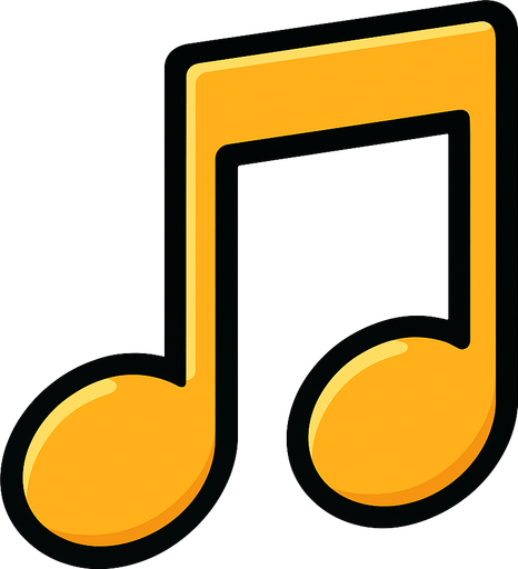 2D muzik notasi.
In-Game asset.  2d.  High contrast.  No shadows