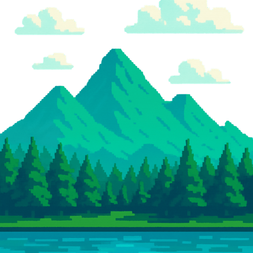 creame un paisage pixer de 2048x2732.
In-Game asset.  2d.  High contrast.  No shadows