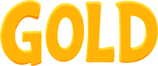 GOLD.
In-Game asset.  2d.  High contrast.  No shadows