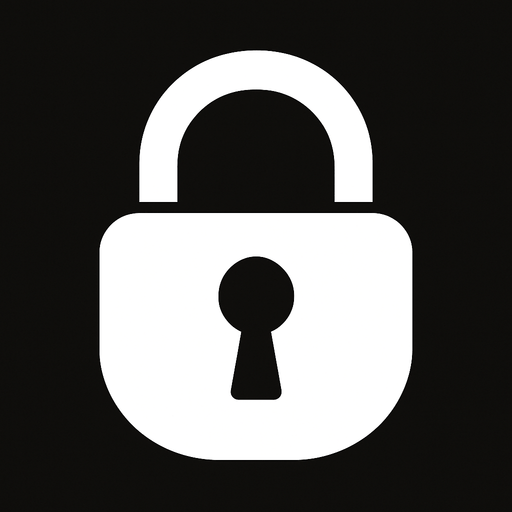 lock icon. no text. only white color.
In-Game asset.  2d.  High contrast.  No shadows