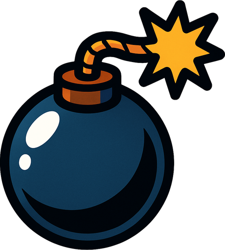 bomb.
In-Game asset.  2d.  High contrast.  No shadows
