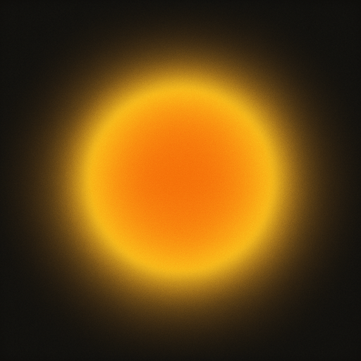 Soft, lingering light effect

```
- Center: Warm orange (#FF6600) at 40% opacity
- Middle: Yellow (#FFAA00) at 25% opacity  
- Edge: Transparent
- Shape: Perfect circle with very soft, wide falloff.
In-Game asset.  2d.  High contrast.  No shadows