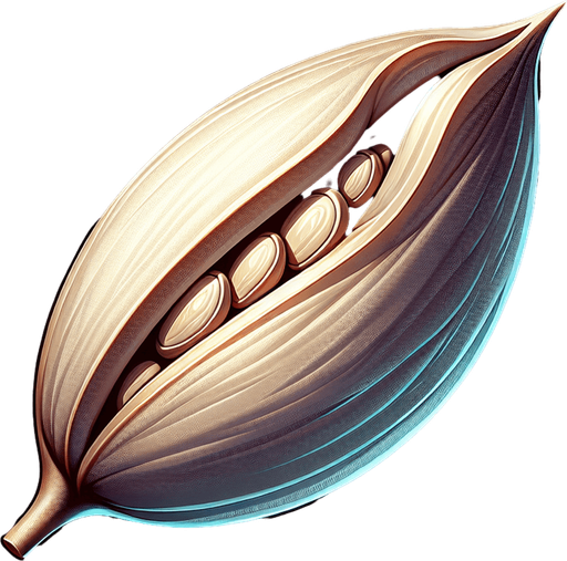 An ungerminated plant seed..
Single Game Texture. In-Game asset. 2d. Blank background. High contrast. No shadows.