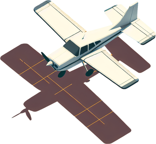 2d view of a small 
plane top view 
Without shadow 
Drone view.
Single Game Texture. In-Game asset. 2d. Blank background. High contrast. No shadows.