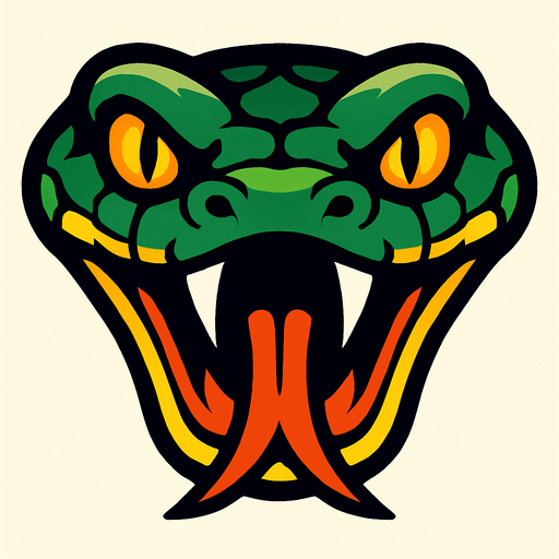 snake head.
In-Game asset.  2d.  High contrast.  No shadows