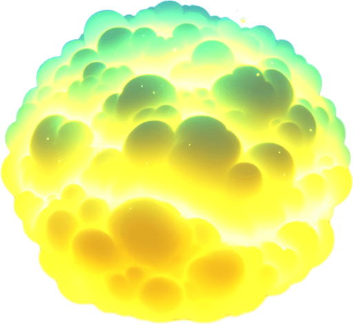 yellow bright aurora.
Single Game Texture.  In-Game asset.  2d.  Blank background.  High contrast.  No shadows