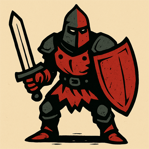 Orta çağ dönemi düşman.
In-Game asset.  2d.  High contrast.  No shadows