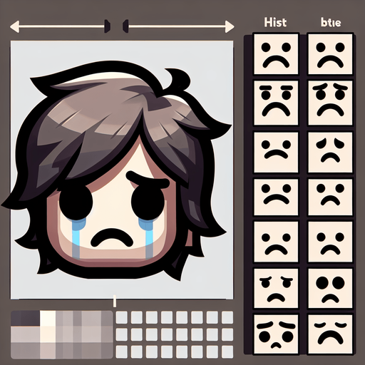 sad face.
Single Game Texture. In-Game asset. 2d. Blank background. High contrast. No shadows.