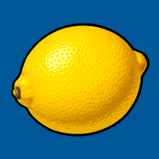 lemon.
In-Game asset.  2d.  High contrast.  No shadows. Realistic