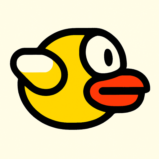 Make it flapy bird shape.
2d.  High contrast.  No shadows