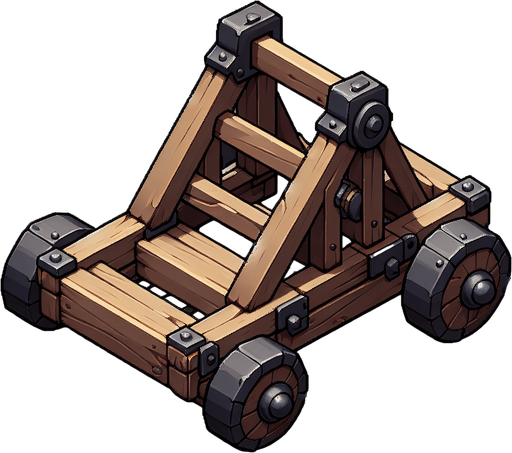 Mancınık.
Single Game Texture. In-Game asset. 2d. Blank background. High contrast. No shadows.