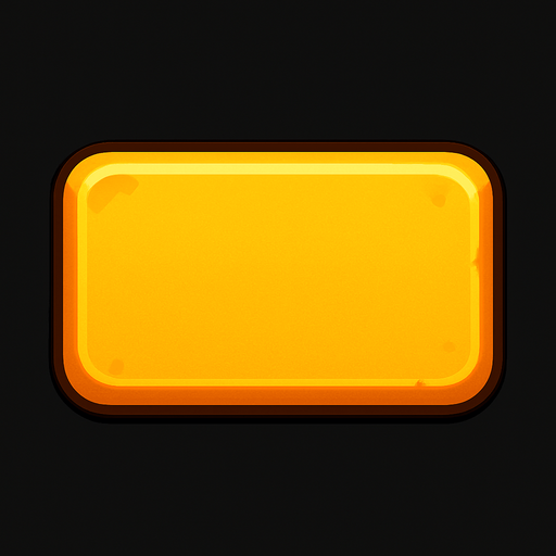 Create a 3D button with rounded corners, and make sure it appears in a rectangular shape..
In-Game asset.  2d.  High contrast.  No shadows