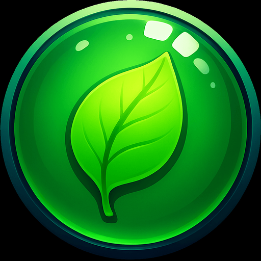 Yeşil top içerisinde yaprak