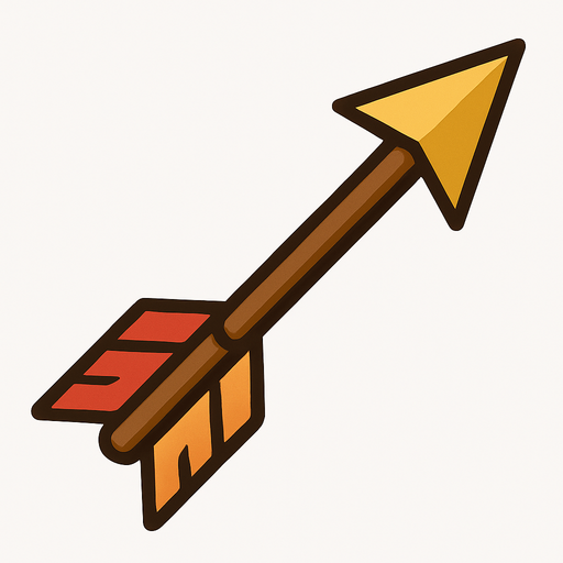 Arrow.
In-Game asset.  2d.  High contrast.  No shadows