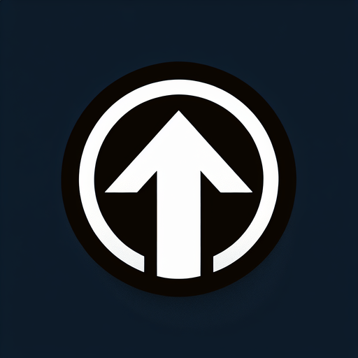 white up arrow.