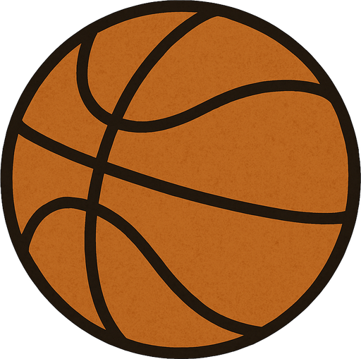 Basketball ball professor Layton game style.
In-Game asset.  2d.  High contrast.  No shadows