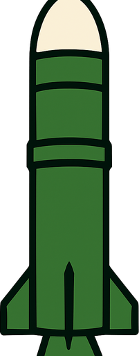 only green missiles with white caps, same as in the image, only one